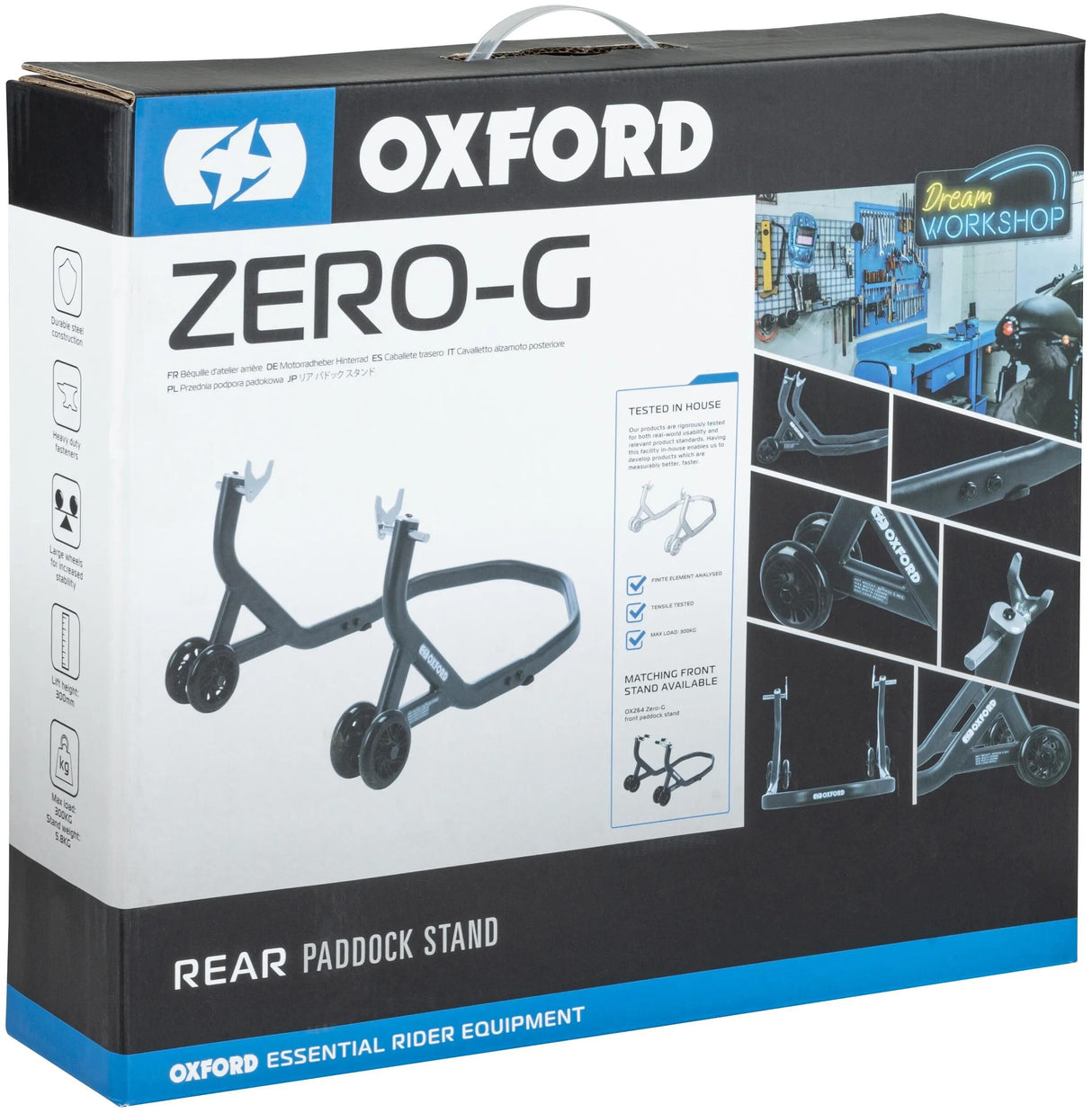 Test d'assemblage zéro g standard d'Oxford. zer dos noir