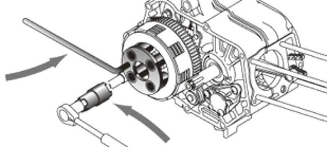 Clé d'embrayage Bikeservice, force de maintien, embrayage bst 4 broches