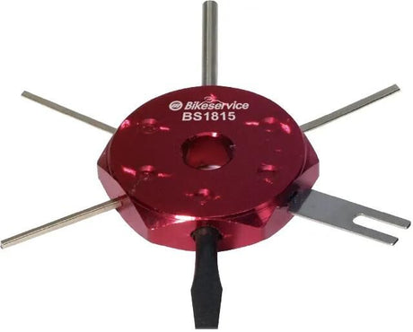Outil de déverrouillage Bikeservice 6 en 1 montgwrkz 6in1 plug-in v rouge
