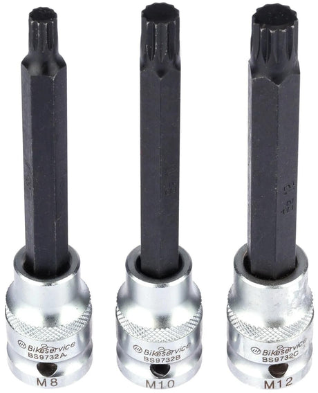 Bikeservice embout de tournevis pcschlein stossdaemp bst spline 1 2 3 pièces