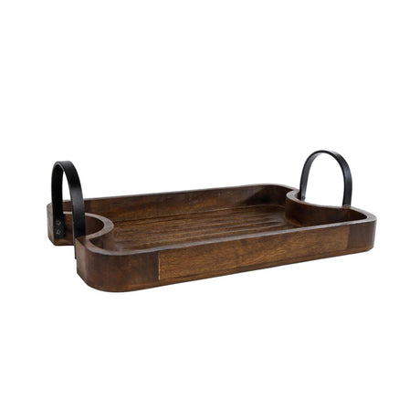 Plateau mangue marron antique No brand 40x25x6,5 cm