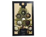 Decoris Boules de Noël en verre mélangé 12 pièces naturel