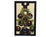 Decoris Boules de Noël en verre mélangé 12 pièces Couleur de Noël