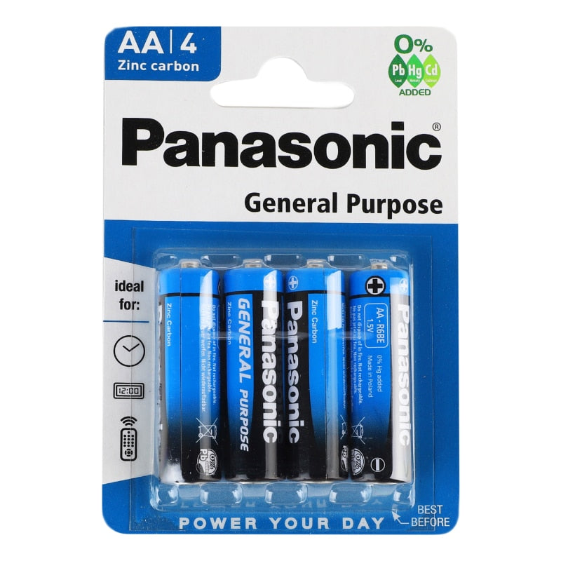 Jonotoys Panasonic AA piles à usage général 4 pièces