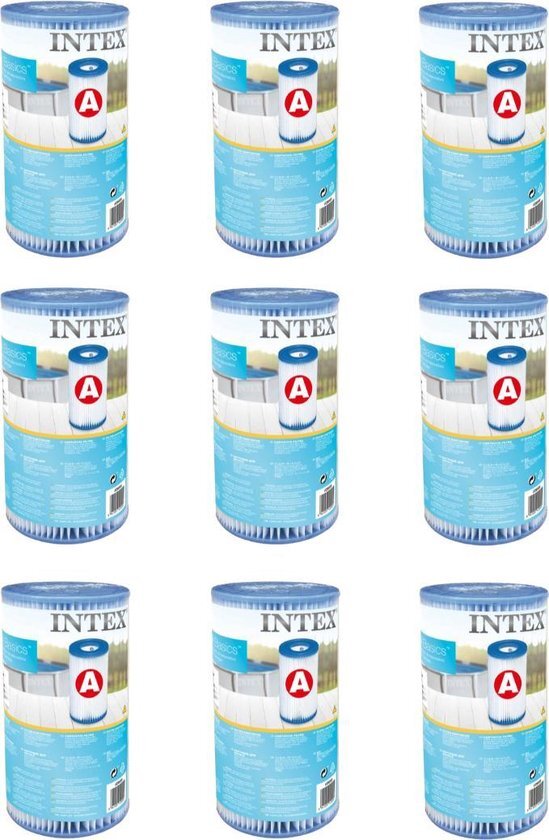 Cartouche filtrante Intex 29000 Type A 9 pièces pour piscine 244 305 366 cm