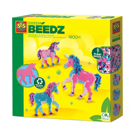 Ses creative ses green beedz - set de perles thermocollantes licorne
