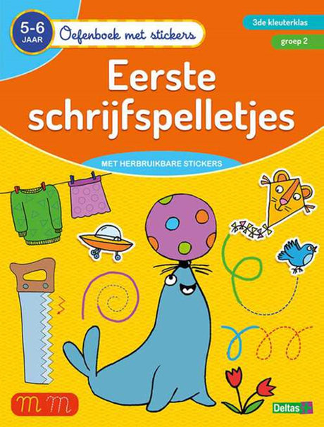 Livre d'exercices deltas avec autocollants - premiers jeux d'écriture (5-6 ans)