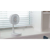 Éventail pliable Starlyf 23 cm blanc