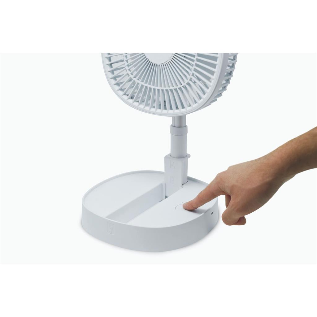 Éventail pliable Starlyf 23 cm blanc