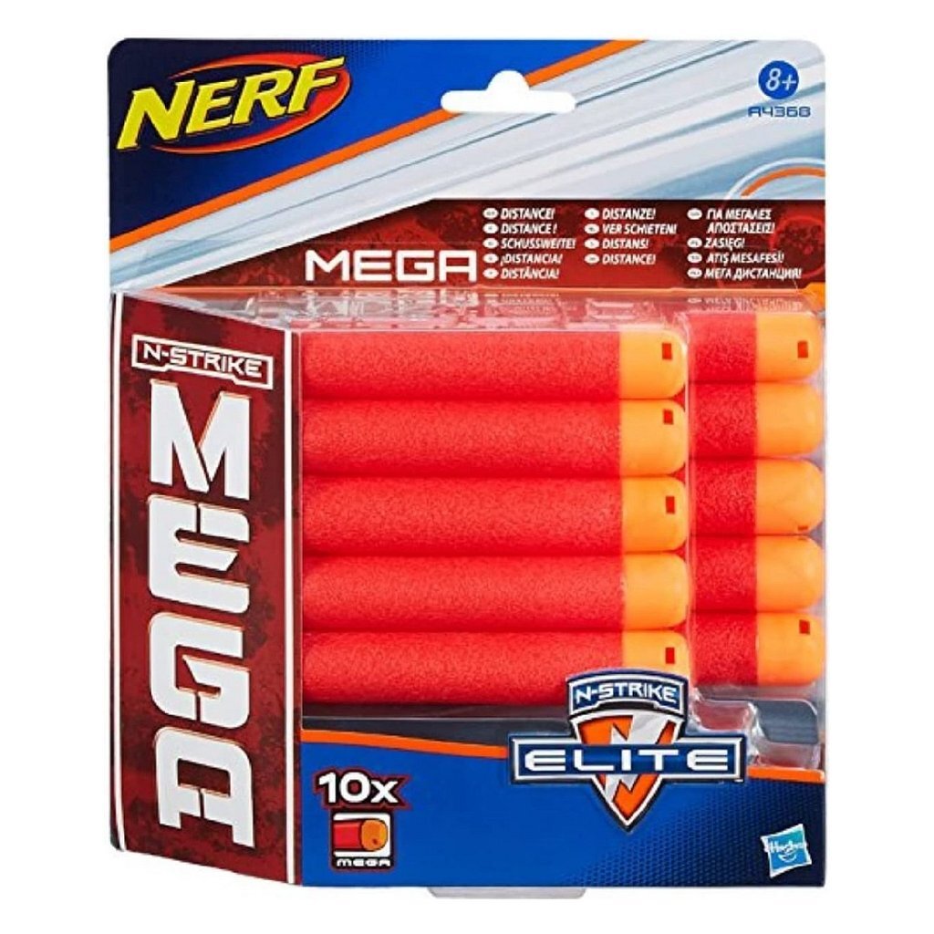 Nerf n-strike méga recharge 10 fléchettes