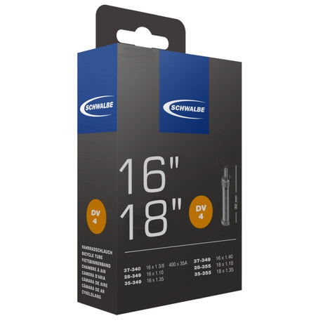 Tube intérieur de Schwalbe DV4 16 18 pouces 28 37-340 355 32 mm