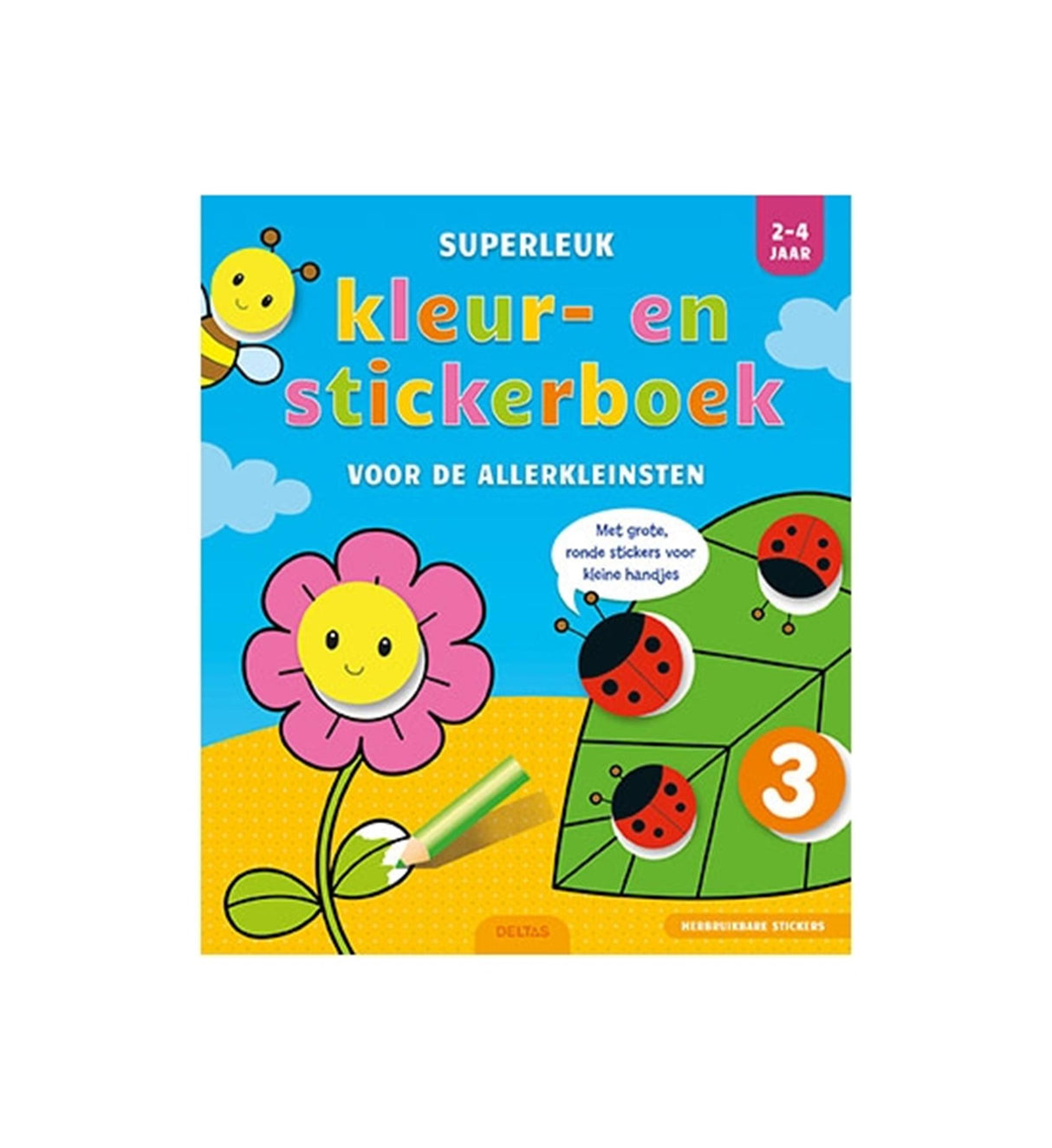 Livre de coloriage et d'autocollants super amusants Deltas (2-4 ans)