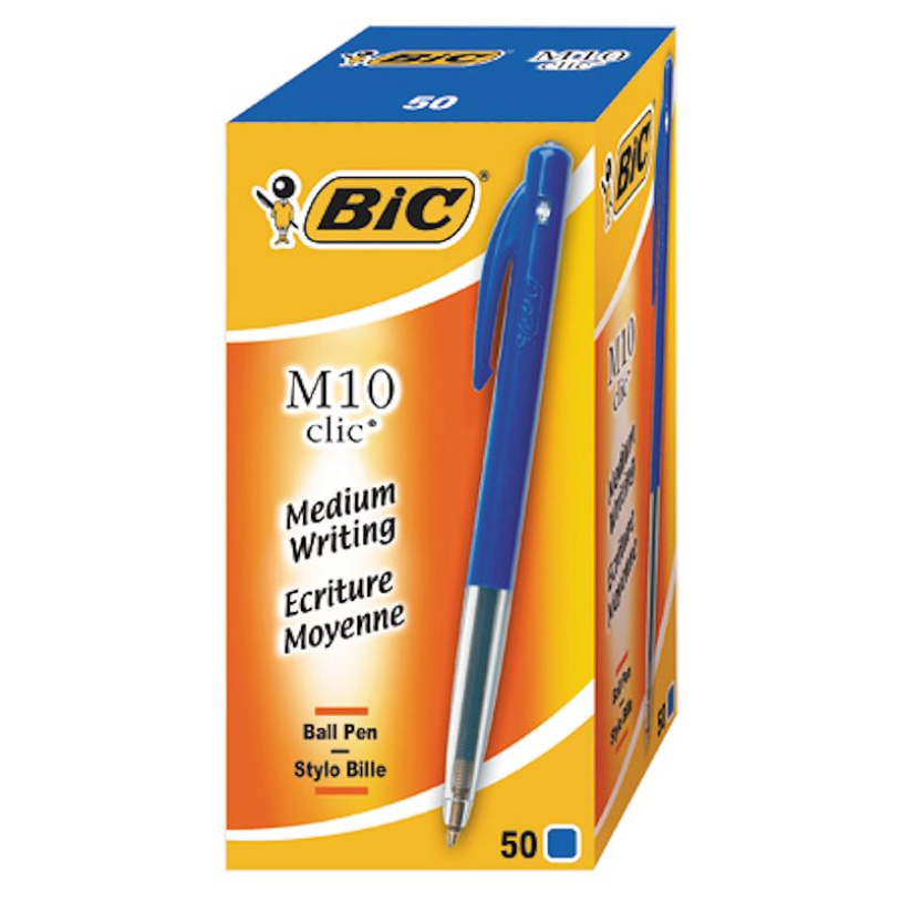 Bic m10 balpen blauw 50 stuks