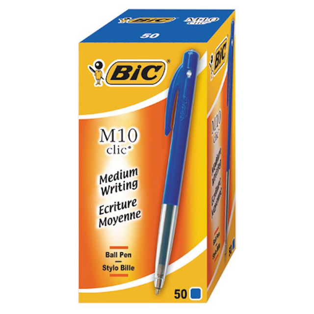 Bic m10 balpen blauw 50 stuks