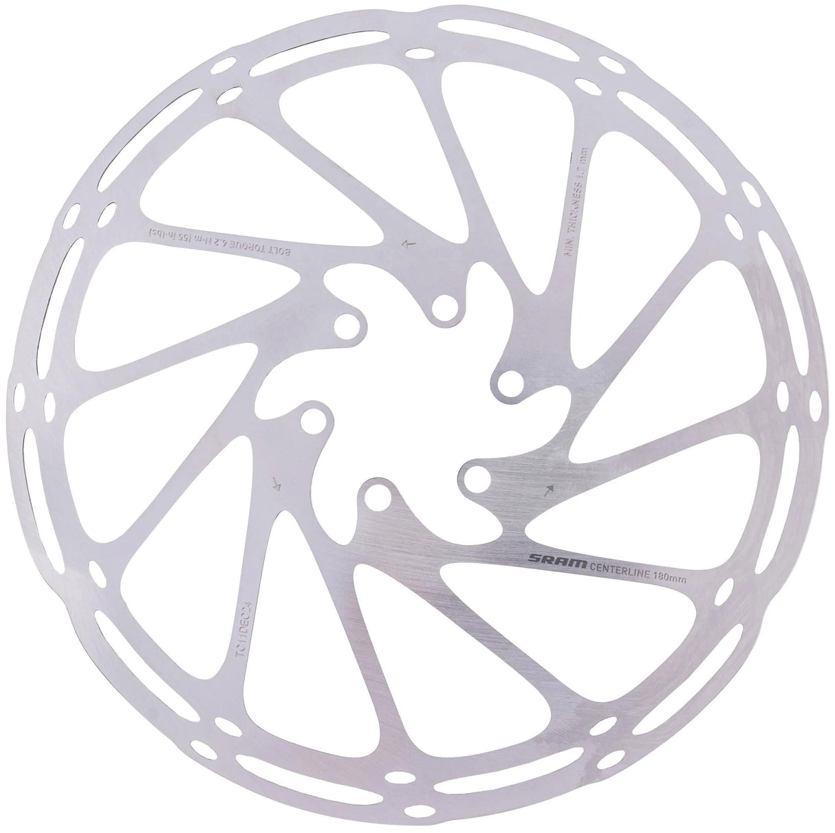 Disque de frein Sram axe central disques de frein 180 mm axe central 6 trous