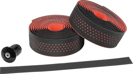 Ruban à barre ergotec san remo pu + gel, rouge noir