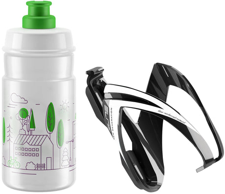 Kit bidon Elite + porte-bidon ceo bidon noir jet transparent avec vert