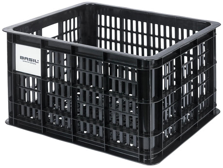 Caisse à vélo recyclée Basil m 29,5 litres mik 33 x 44 x 27 cm - noir