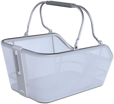 Basil panier à vélo cento tech fibre nordlicht mik 21 litres 39 x 24 x 15 cm bleu argent