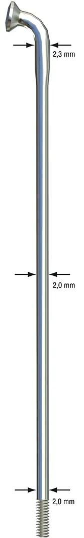 Sapim Spaak 14-264 en acier inoxydable X-Song sans mamelon (100e)