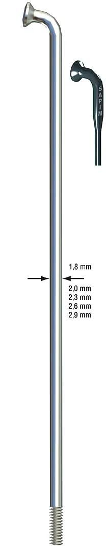 SAPIM SPAKEN 292-14 leader Ø2.00 mm FG 2,3 - noir (100 pièces)