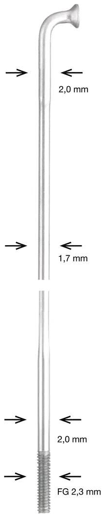 Rayon Alpina rayon inox db 2x1,7x2mm 252mm sil.