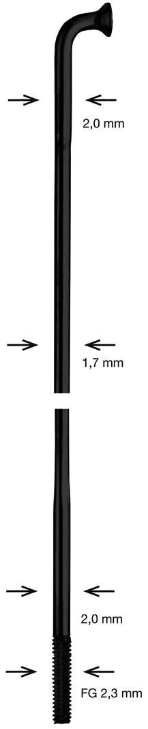 Alpina rayon rayon inox db 2x1,7x2mm 254mm b