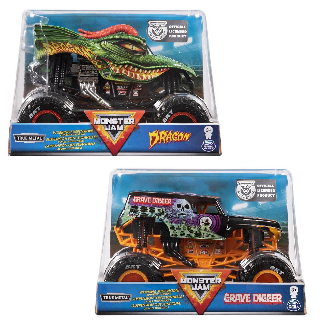 Spinmaster monster jam die-cast monster truck 1:24 assortis