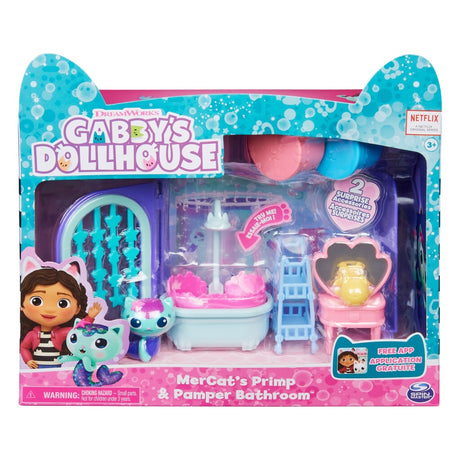 La maison de poupée de Gabby Les mercats de la maison de poupée de Gabby #039;s préparent et dorlotent la salle de bain
