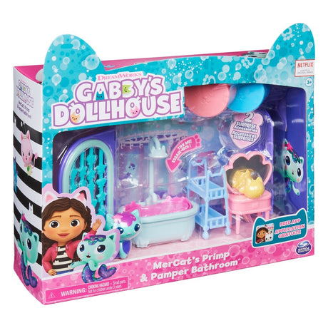 La maison de poupée de Gabby Les mercats de la maison de poupée de Gabby #039;s préparent et dorlotent la salle de bain