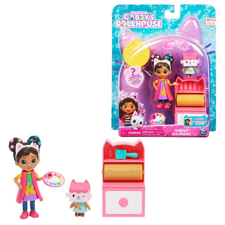 Maison de poupée de Gabby - ensemble de jeu artisanal avec bébé chaton Gabby