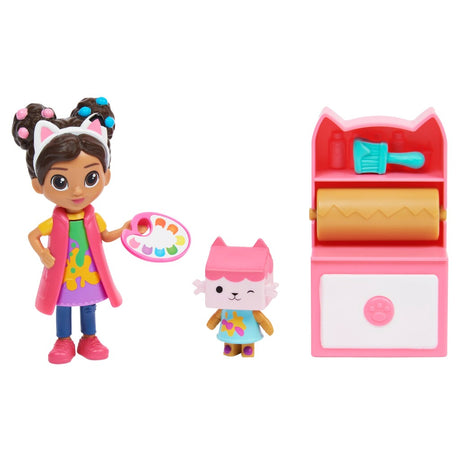 Maison de poupée de Gabby - ensemble de jeu artisanal avec bébé chaton Gabby