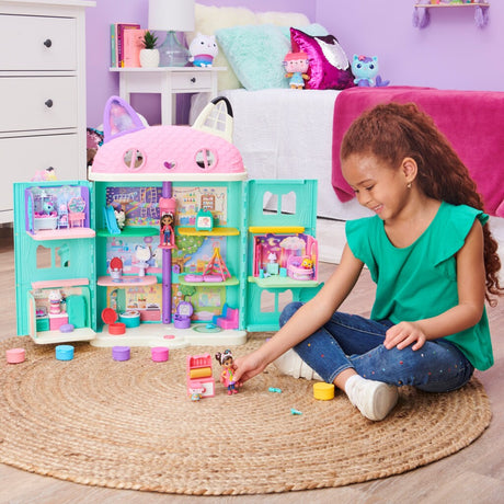 Maison de poupée de Gabby - ensemble de jeu artisanal avec bébé chaton Gabby