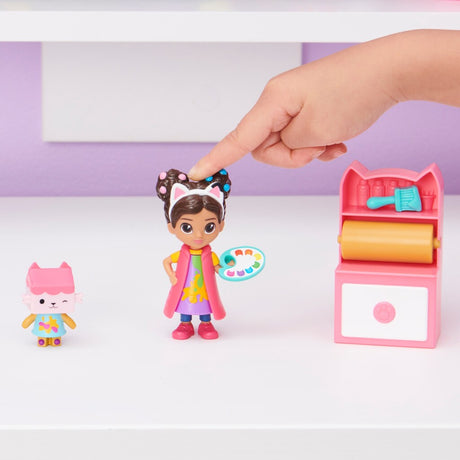 Maison de poupée de Gabby - ensemble de jeu artisanal avec bébé chaton Gabby