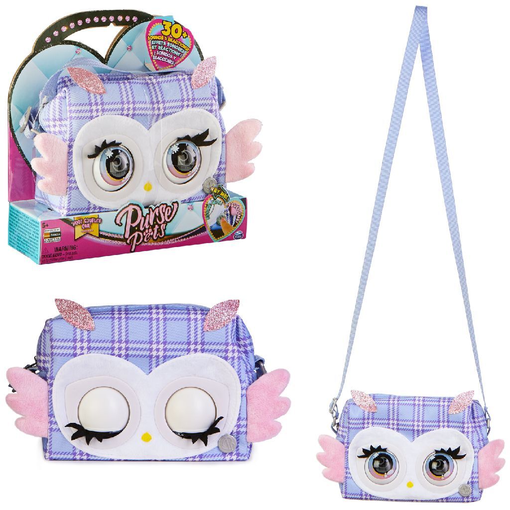 Sac à main animaux huée couture hibou + son