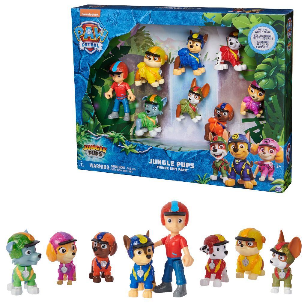 Paw Patrol Jungle hvalpe figurer 8-delt