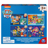 PAW Patrol Shoe Box 4 Puzzles de madera 12-16-20-24 piezas