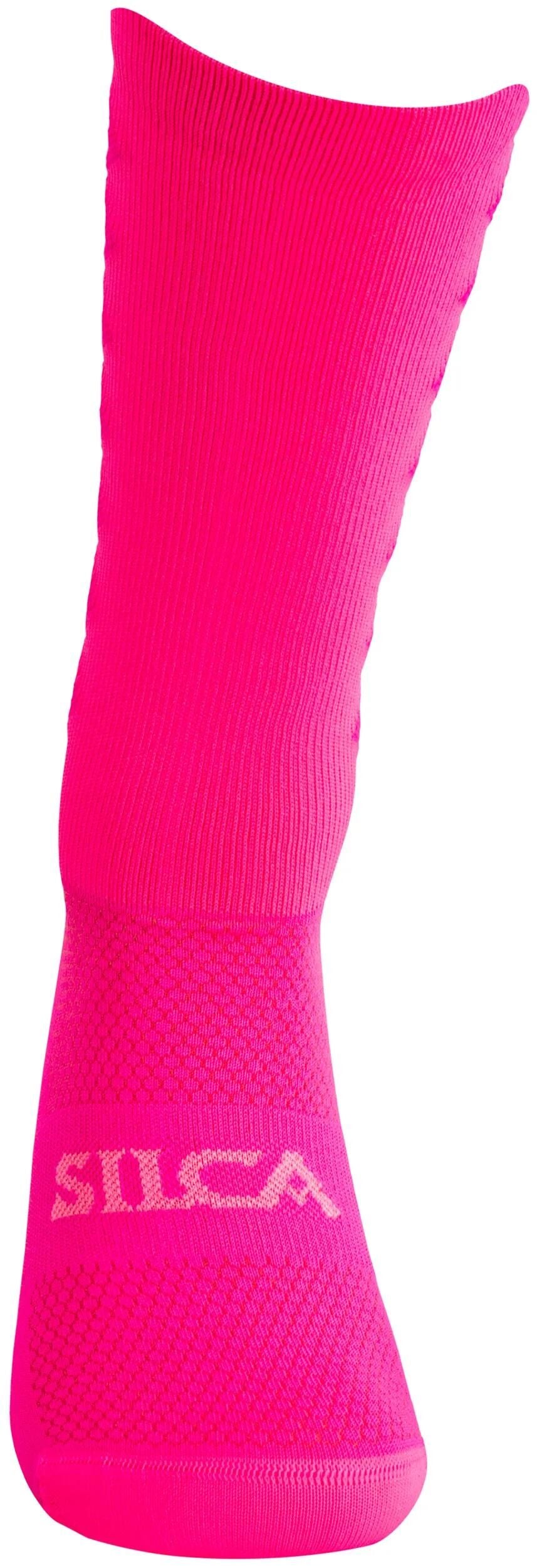 Silca chaussettes aero chaussettes hautes chaussette aero haute taille l rose fluo