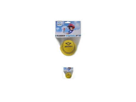 Baseball en caoutchouc Engelhart 9, couleur jaune dans le filet