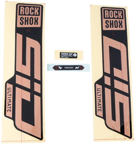 Ensemble de décoration Rockshox série Signature ensemble de décalcomanies RS Sid ult. aspect cuivre