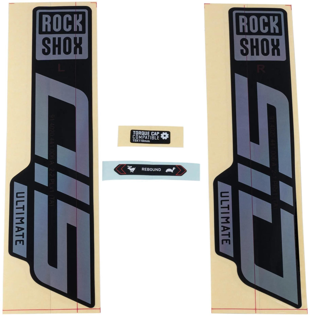 Ensemble de décoration Rockshox série Signature ensemble de décalcomanies RS Sid ult. arc en ciel