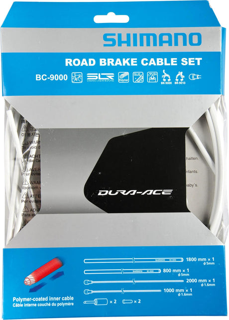 Jeu de câbles de frein Shimano Dura Ace BC-9000 br.Cable Set Da BC9000 Shim. blanc