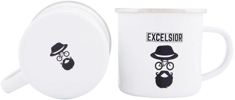 Mug Excelsior mug 250ml 300ml bord chromé blanc