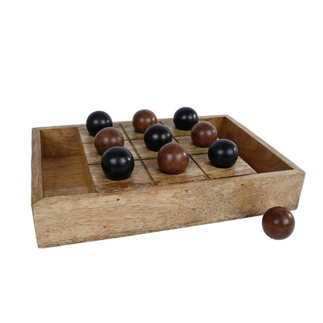 Cozydecor jeu décoratif 'tic-tac-toe' bois 30x20x4,25cm