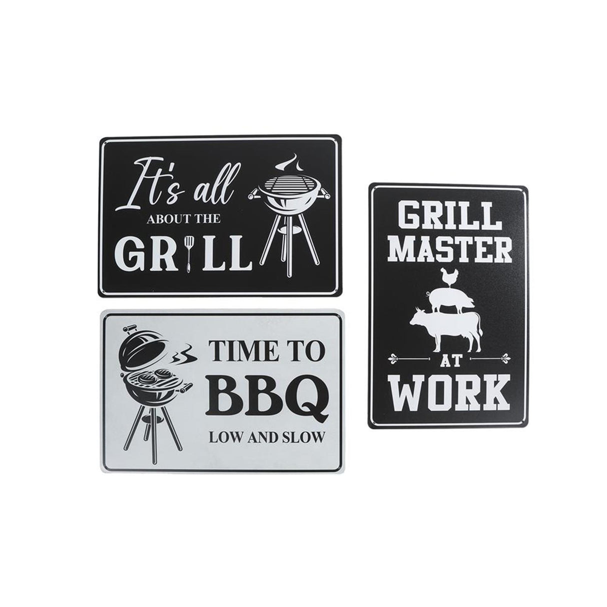 Plaque murale barbecue grill métal 20x30cm