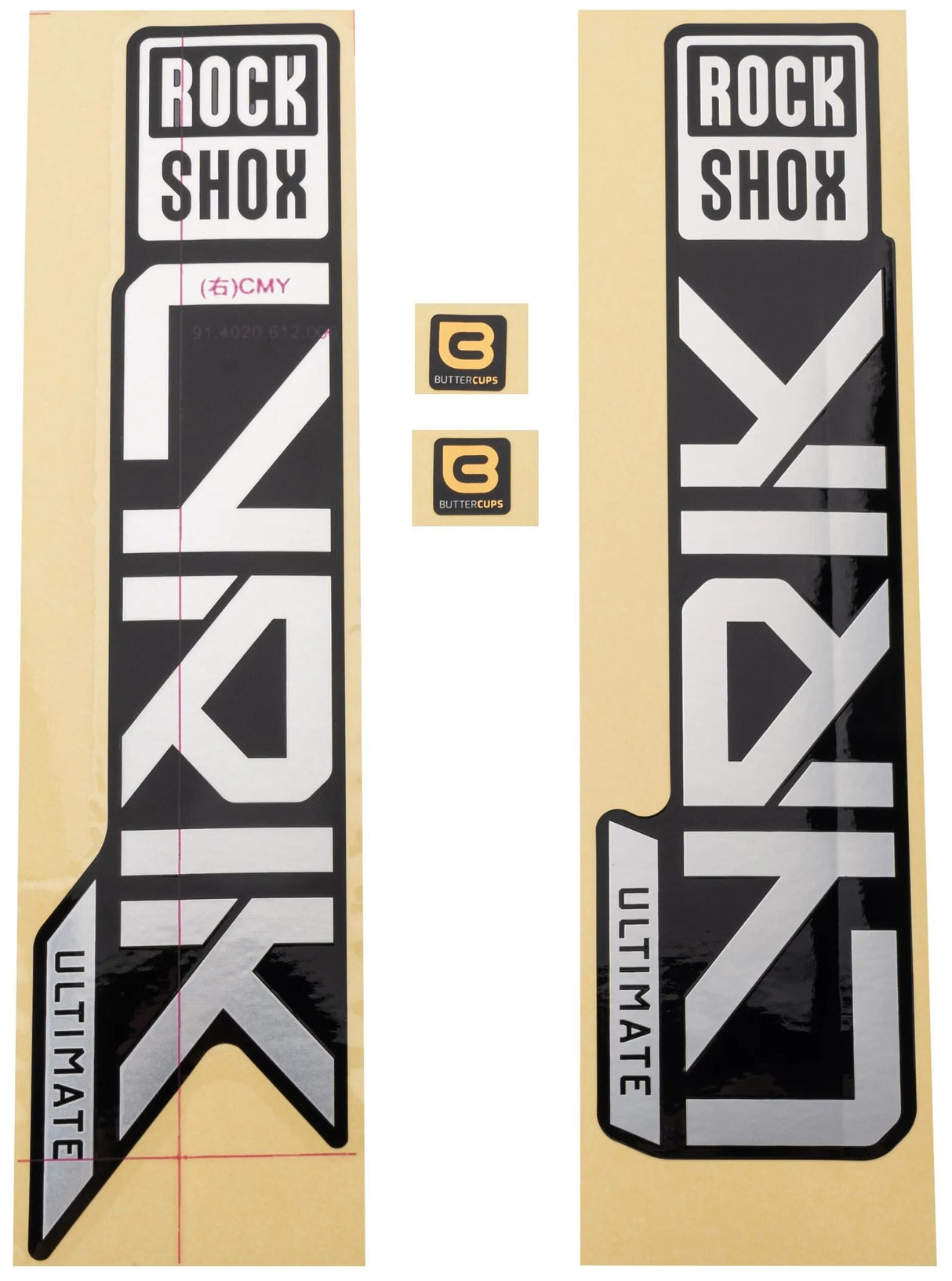 Jeu d'autocollants Rockshox RS Matt Foil Lyrik Ult 27 29 Matt-Sil.