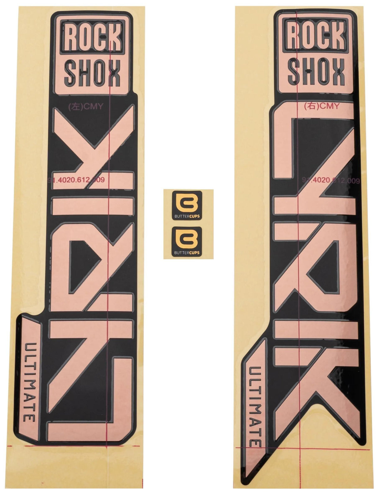 Ensemble de décoration Rockshox ensemble de décalcomanies rs cuivre mat lyrique ult 27 29 mat-cop.