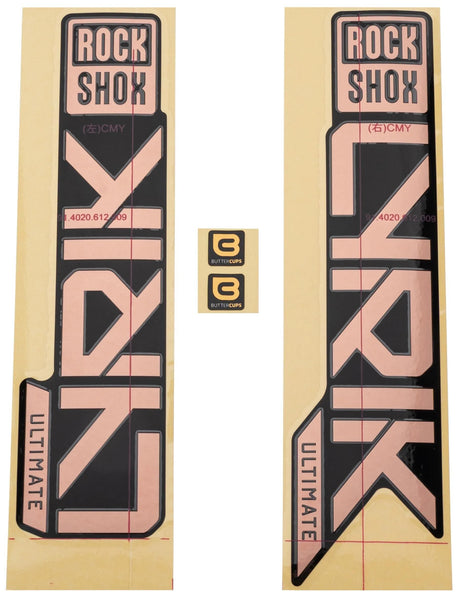 Ensemble de décoration Rockshox ensemble de décalcomanies rs cuivre mat lyrique ult 27 29 mat-cop.