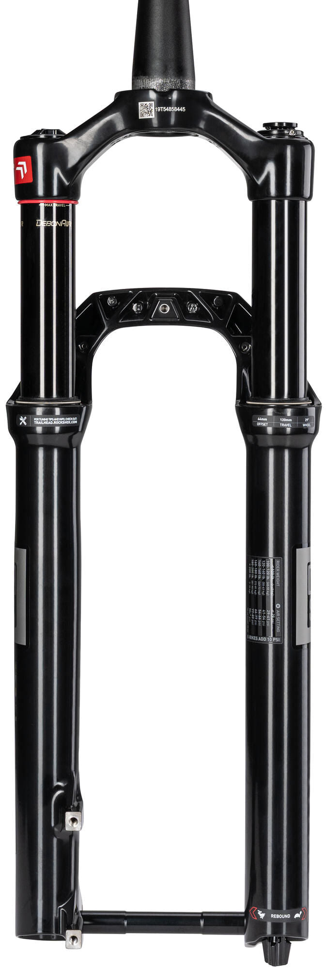 Fourche à suspension RockShox Reba Gold Isolator 3P 27,5 + 29 Booster RS Fourche à suspension Reba G 29 130mm 3P RMT 44 Noir