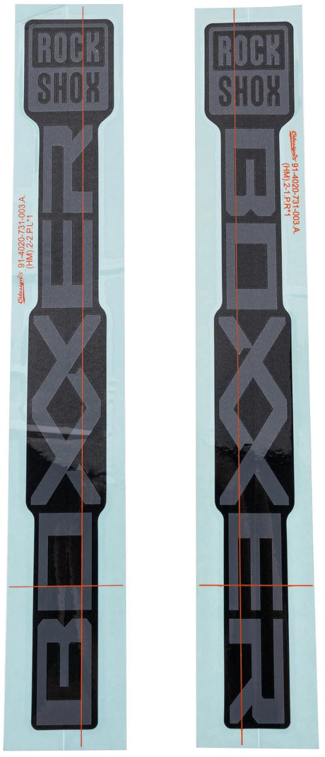 Ensemble de décoration Rockshox, ensemble de décalcomanies, curseurs gris noir mat